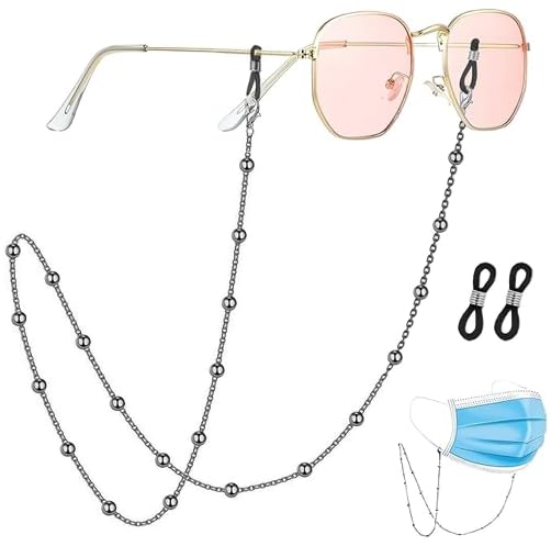 BARBUDDY Black Spectacle Chain For Men-Unisex Lanyard Chains And Spectacle Holders-Eye Glasses Chain Eyeglass Holders-Lanyard String for Specs, Reading Glasses, Chain-70 cm-image-32