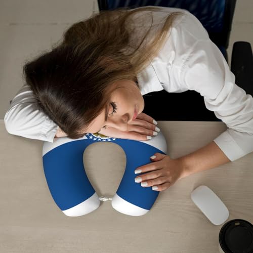Almohada U-shaped de espuma viscoelástica para viaje miniatura 6