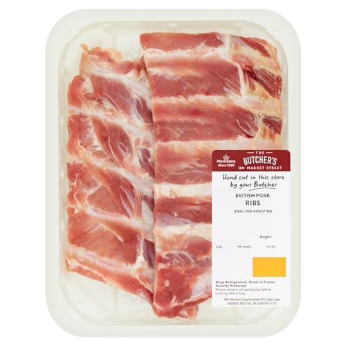 Morrisons Market Street Butchers British Pork Ribs (0.45kg - 0.55kg typically 0.5kg)
