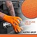 Astro-Grip Powder-Free Exam Grade Nitrile Disposable Gloves. Size Large, Orange, 7 mil Thickness. Chemical and Puncture Resistant. Single-Use. Pack of 100. (66473)