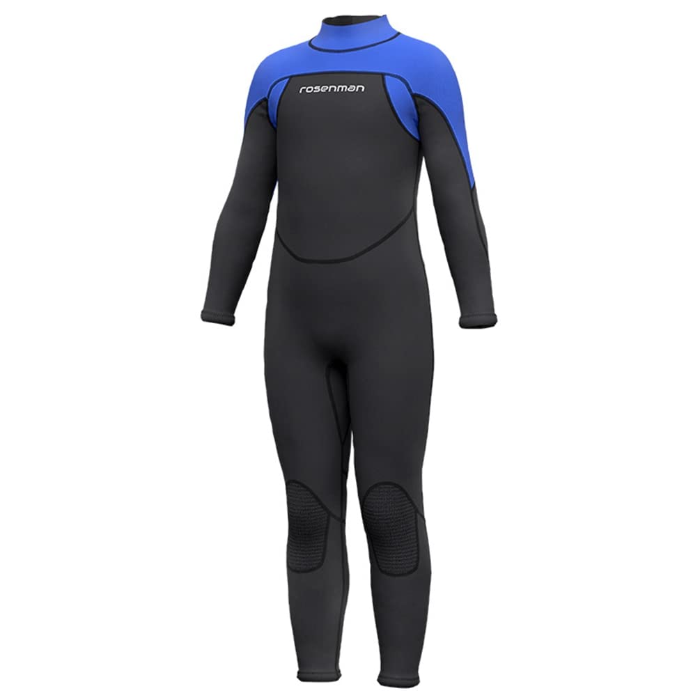 Traje de neopreno para niños de 3 mm de cuerpo completo de neopreno cálido protección solar adolescentes niños niñas cremallera trasera elástico surf snorkel natación traje de buceo