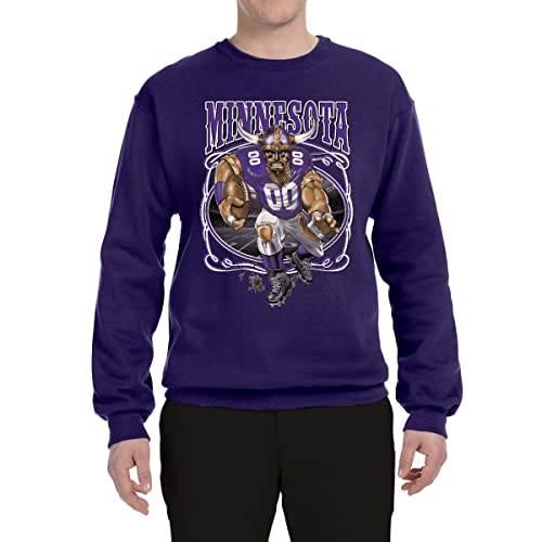 Wild Bobby Minnesota Fans | Min Fantasy Football Sports Unisex Crewneck Graphic Sweatshirt, Purple, X-Large #TOP2