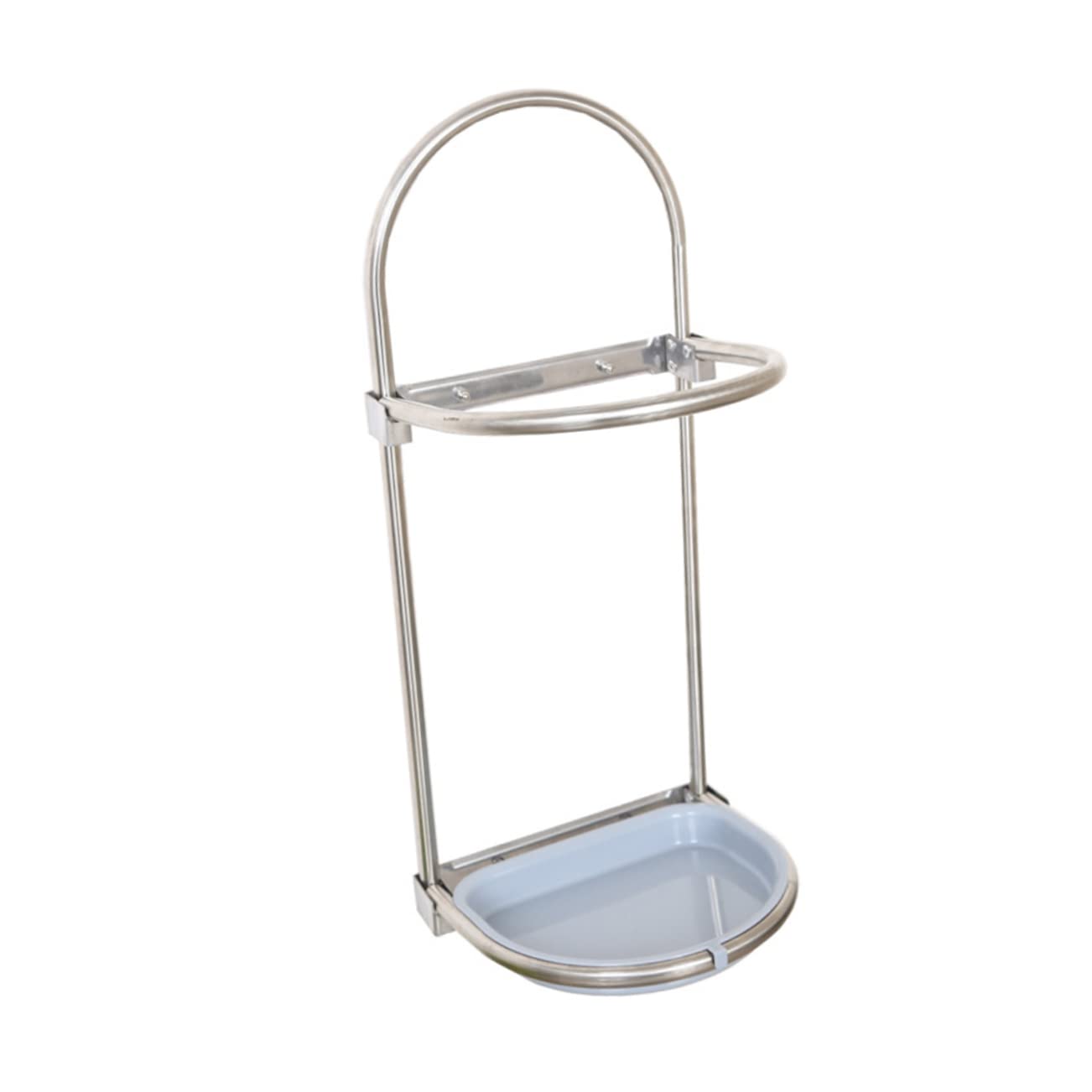 PartyKindom Portaombrelli Pieghevole in Acciaio Resistenti Da Parete Per Casa Argento Azzurro Supporto Portaombrelli Portaoggetti Per Interni Utilizzo Versatile