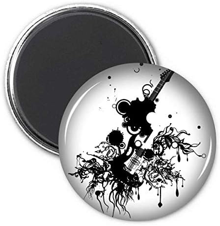 Guitar Music Instruments Crazy Pattern Refrigerator Magnet Sticker Decoration Badge Gift image 2