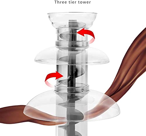 Fuente de chocolate eléctrica con 3 pisos en acero inoxidable miniatura 3