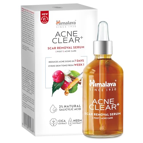 Himalaya Sérum Acne Clear+ pour éliminer les cicatrices – Acide salicylique naturel, CICA et neem – Uniformise le teint et réduit les pores – Combat...