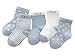 Produktbild ANIMQUE Kinder Baby Socken 1-3 Jahre Jungen Mädchen Täglich Basic Baumwolle Crew-Socken 5er Pack Casual Schule Atmungsaktiv Bequem Denimblau