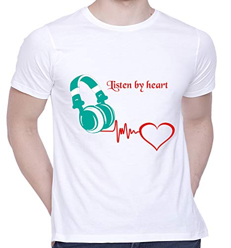 CreativiT Graphic Printed T-Shirt for Unisex Music is Feeling = B...