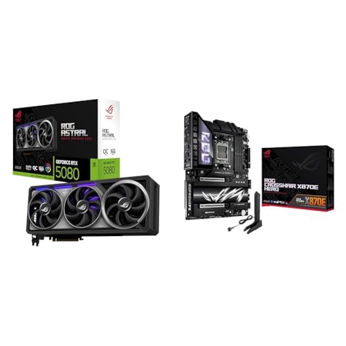 Image of ASUS Bundle of ROG Astral GeForce RTX 5080 OC Edition Graphics Card + ROG Crosshair X870E Hero AMD AM5 ATX Motherboard