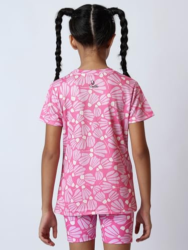 Image of Girl's Active Sports Wear Solid Short Sleeve Running Workout Tshirts Athletic Tops Lightweight Quick Dry Training Yoga Round Neck Tshirt (4 to 14 YRS)