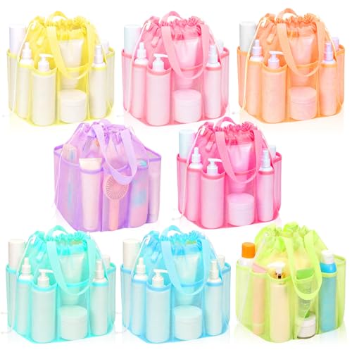 Kinlop 8 Pcs Mesh Shower Caddy Bulk portátil con cordón miniatura 1