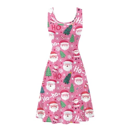 Image of Dreaweet Casual Sleeveless Dresses for Women Girls, Round Neck Tank Dresses with Pockets Summer Sundress Size XS-4XL