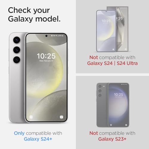 Spigen NeoFlex Solid Film Screen Protector Guard for Samsung Galaxy S24 Plus (2 Pack)