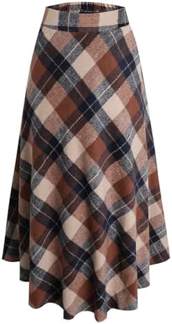 Lange rok voor dames, winter, elegant, hoge taille, maxi-rok, vintage