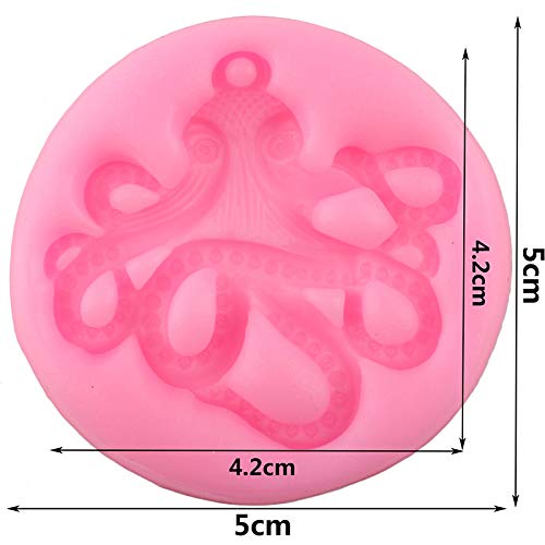 JLZK Zee Octopus Tentakels Siliconen Mold Fondant Cake Decoreren Gereedschap Snoep Polymeer Klei Chocolade Mallen