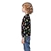 MZERSE Soft Kids Crew Neck Pullover Trippy WeedLeaf Tie Dye Leaf Black, Long Sleeve Sweatshirt for All Seasons, 8-10Y