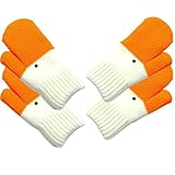 2Pairs Silly Goose Gloves, Funny Novelty Animal Gloves with Thermal Soft Lining, Cute Goose Mittens Gift for Girl Friend Women