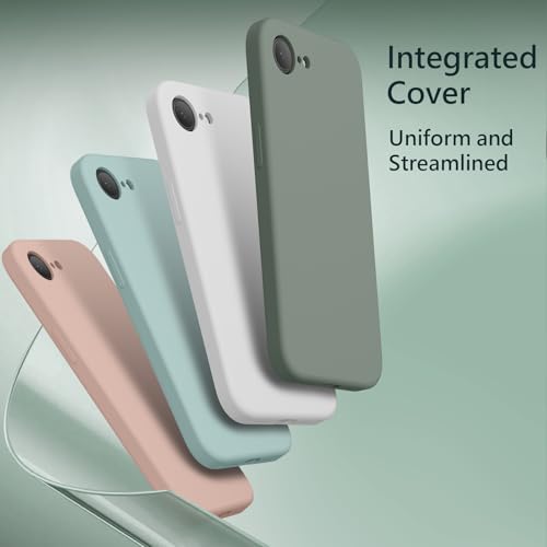Image of FireNova Magnetic for iPhone 17e Case /iPhone 16e Case, Compatible with MagSafe, [Silicone Camera Protection] Microfiber Lining Phone Case, 6.1 inch, Calke Green