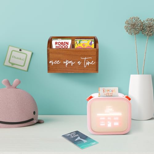 Yoto Card Holder - Wooden Case with Two Compartments - Lacquer Brown