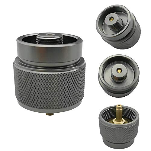 Practical Propane Gas Tank Gas cylinders Adapter Outdoor Camping Stove Cylinder Conversion Canister Adapter Standard Propane Tank Converter with self-Closing Function