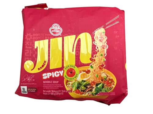 Ottogi Jin Ramen Spicy Lot de 5 paquets de nouilles instantanées ...
