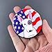Bull Terrier Dog USA Flag Pinback Button, Retro Pet Portrait Art Gift, Handmade Accessories 2.25