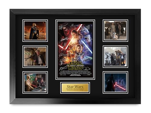 HWC Trading Episode 7 Gifts Printed Signed Autograph Picture for Movie Memorabilia Fans - A2 Framed (ID-006581)