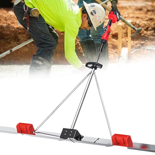 LFfwynog Outil Vibrant pour béton, kit Vibrant pour Chape en béton avec Moteur sans balais avec Deux Moteurs et Une Batterie Portable, Vitesse de 3000 à 6000 TR/Min