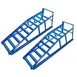 Rampes de levage pour voiture - 2 pièces Paire de rampes pour l'entretien des voitures. Chaque rampe a une capacité de 1 000 kg. L'arrêt à l'avant de la rampe est conçu pour minimiser le risque de dépasser l'extrémité. Les barres transversales empêchent le pneu de glisser. - Nombre de rampe : 2. - Couleur : bleu. - Capacité portante : 1 000 kg chacune (2 000 kg par paire). - Dimensions (L x l x h) : 835 x 310 x 265 mm. - Large...