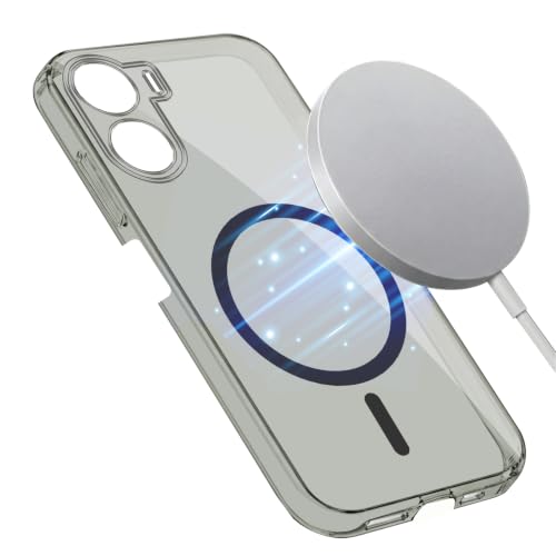 Image of Jkobi Lifetime Anti-Yellow MagSafe Compatible Clear Back Cover Case for Vivo Y16 (Sleek Hard Crystal | Shockproof and Camera Protection)
