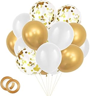Red & White & Blue Balloons - Pack of 60 Latex Balloons with 2pc Ribbon for Birthday Party, Weddings, Anniversaries and Celebrations Party Decorations