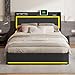 Polsterbett 140×200 cm, Doppelbett, Funktionsbett mit verstellbarem LED-Licht und USB-Anschluss, Stauraumbett mit Bettkasten, Bettgestell für Erwachsene, Teenager, PU, ​​ohne Matratze Schwarz Baby,Schwarz günstig Kaufen-Polsterbett 140×200 cm, Doppelbett, Funktionsbett mit verstellbarem LED-Licht und USB-Anschluss, Stauraumbett mit Bettkasten, Bettgestell für Erwachsene, Teenager, PU, ​​ohne Matratze Schwarz