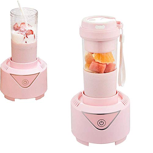 SEESEE.U Licuadora Personal Botella Mini Batidora Batidora de Frutas eléctrica 300 ml USB Recargable para Gimnasio portátil de Viaje, B