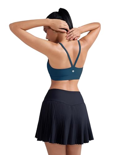 Image of RUNNING GIRL Sports Bras for Women,Light Impact Molded Cup Strap Sports Bra with Sewn in Pads,Best for A-C Cup