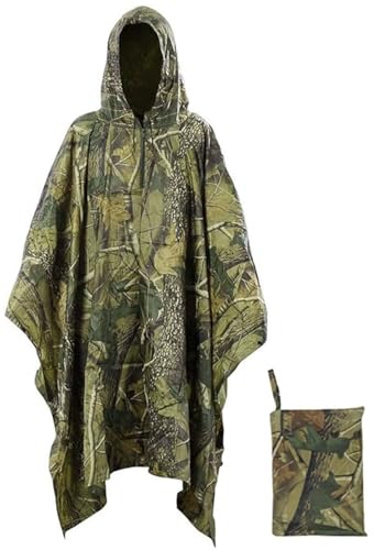 Infreecs 3-en-1 Poncho de pluie imperméable, Poncho de pluie camouflage réutilisable, Veste de pluie camouflage,...