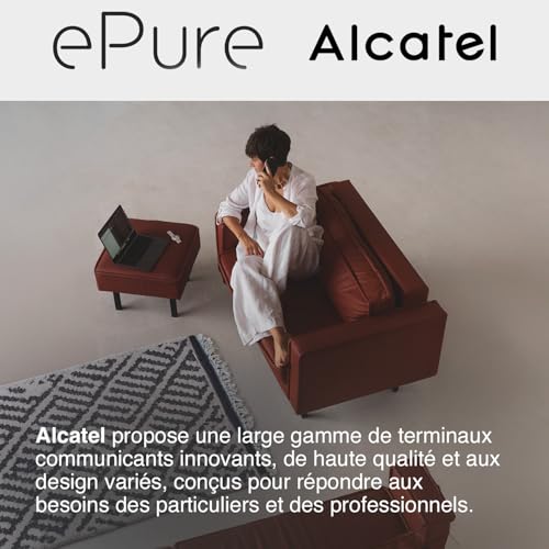Téléphone fixe sans fil DECT Alcatel Epure Premium blanc grand écran - 9