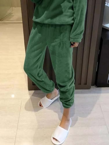 Image of KOTTY Women's Fleece Tracksuit Set | Woolen Co-ord Sweatpants for Winter | Loose Fit Winterset for Ladies