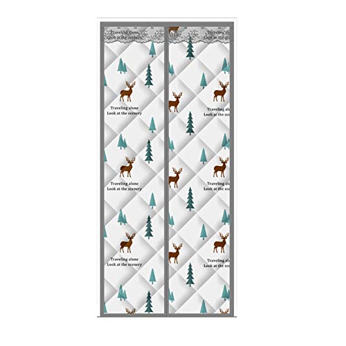 Preisvergleich Produktbild Thermisch isolierter Türvorhang, magnetische Fliegengittertür, PU-Isolierplatte, warm halten, Windschutzscheibe, Lager, Balkon, Trennwand, Supermarkt-Windschutz (Color : Silver, Size : 1x2.1m)