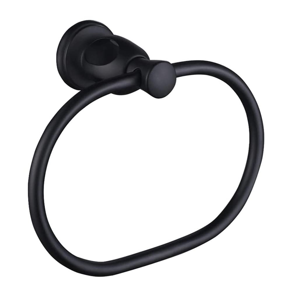 Portasciugamani Portasciugamani Nero Porta Asciugamani ad Anello Rotondo Portasciugamani da Parete Portasciugamani Portasciugamani in Acciaio Inox Spazio Bagno in Alluminio Addensato