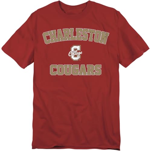 LOGOVISION College of Charleston Campus Classic Unisex Adult T Shirt, Garnet, 2X-Large