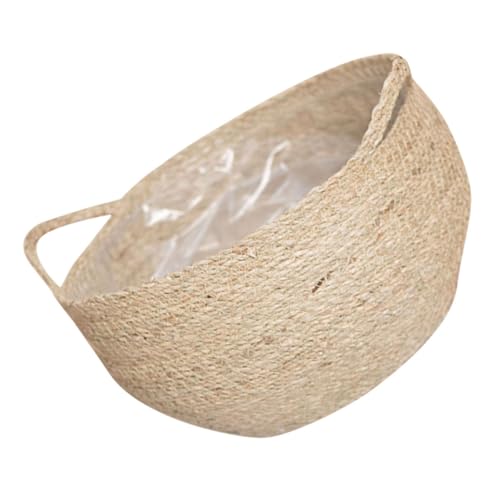 NOLITOY Panier Tissé Main Algue Naturelle Panier Fleurs Champêtre pour Décoration Rangement Polyvalent Style Campagne Corbeille Artisanale pour Plantes et Arrangements Floraux