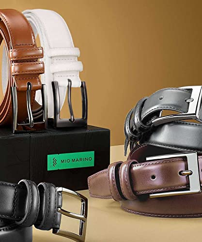 Marino’s Men Genuine Leather Dress Belt With Single Prong Buckle - Burnt Umber - 36 #TOP1
