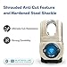 eGeeTouch 5th GEN Outdoor Smart Padlock – (Pack of 2, Anti-Cut Design) Keyless Bluetooth & NFC Lock, Heavy-Duty Weatherproof Security - Smart App Control & Enhanced Protection