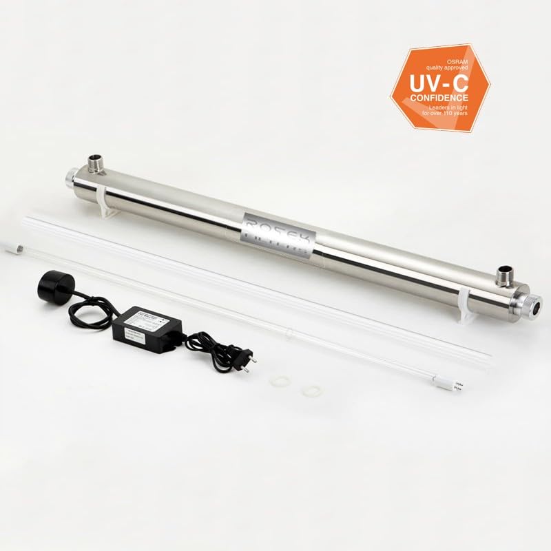 12 GPM 55W Esterilizador Ultravioleta UV desinfección Agua de Acero Inoxidable 304 ROTEK