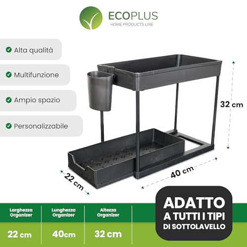 Étagère sous évier pour optimiser l'espace de cuisine encombré ECOPLUS