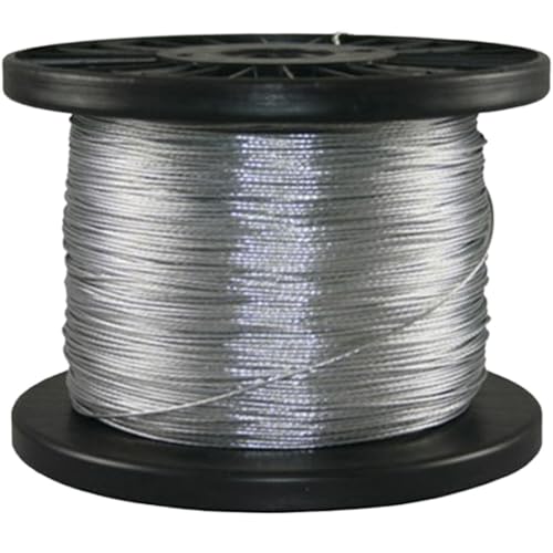 Llampec Hilo Pastor Eléctrico, 400 m, 7 Conductores, Acero Inoxidable, Alta Conductividad, Resistencia 55 kg, Bobina para Cercas Eléctricas, Fabricado en España