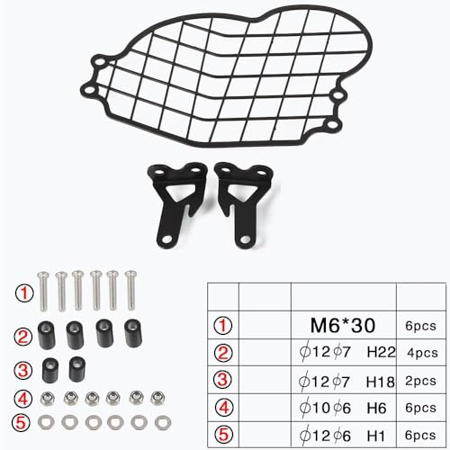Grille phare moto pour G650GS SERTAO 2012-2017 protection acier - 5