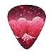 Red Heart Pink Glitter Guitar Picks 12 Pack Bass Picks with Organizer Box Guitar Plectrum Includes Thin Medium Heavy Guitar Picks Ukulele Picks for Bass Acoustic Electric Guitars