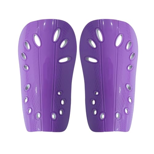Image of GISCO Premium Soccer Shin Guards for Youth & Adults | Lightweight Football Shin Pads | Protective Soccer Gear for Training & Matches (Purple, Medium)