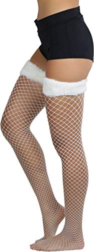 Image of ToBeInStyle Women's Vibrant Large Net Fishnet Thigh High Elastic Nylon Novelty Stockings